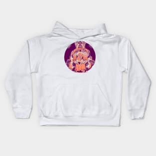 Peach Circle of Ornament Kids Hoodie